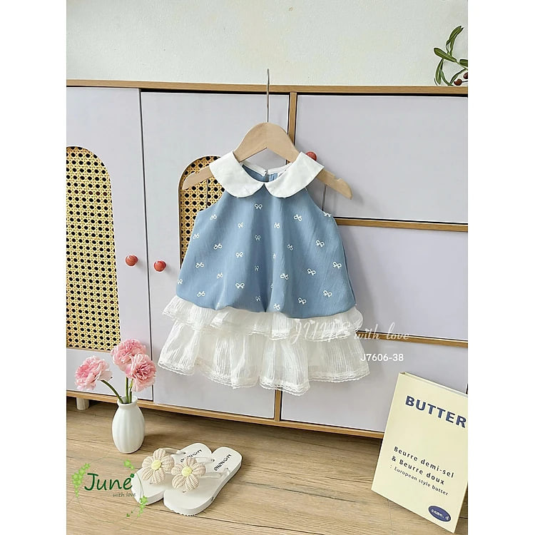 Set váy tiểu thư cho bé gái size 10-40kg hàng thiết kế cao cấp