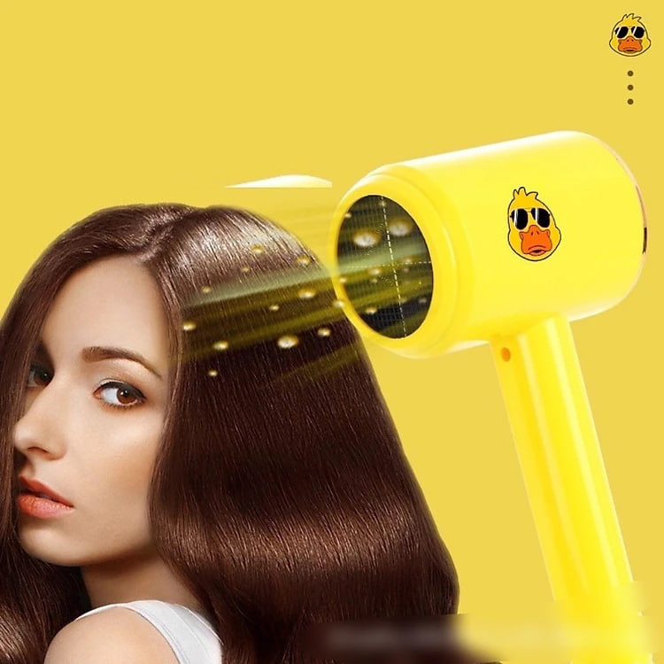Sấy tóc con vịt vàng mini , phụ kiện làm đẹp  tóc không thể thiếu của chị e phụ nữ