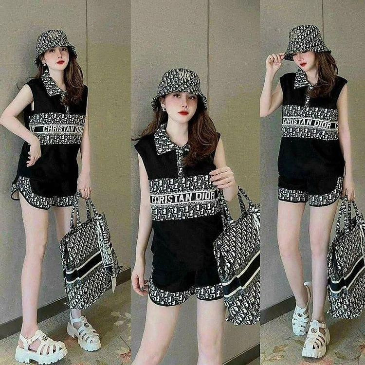 Sét bộ đùi nữ bigsize cổ bẻ áo sát nách siêu xinh, sét bộ đi chơi thể thao, bộ đồ mặc ở nhà mùa hè bao mát mẻ mịn đẹp