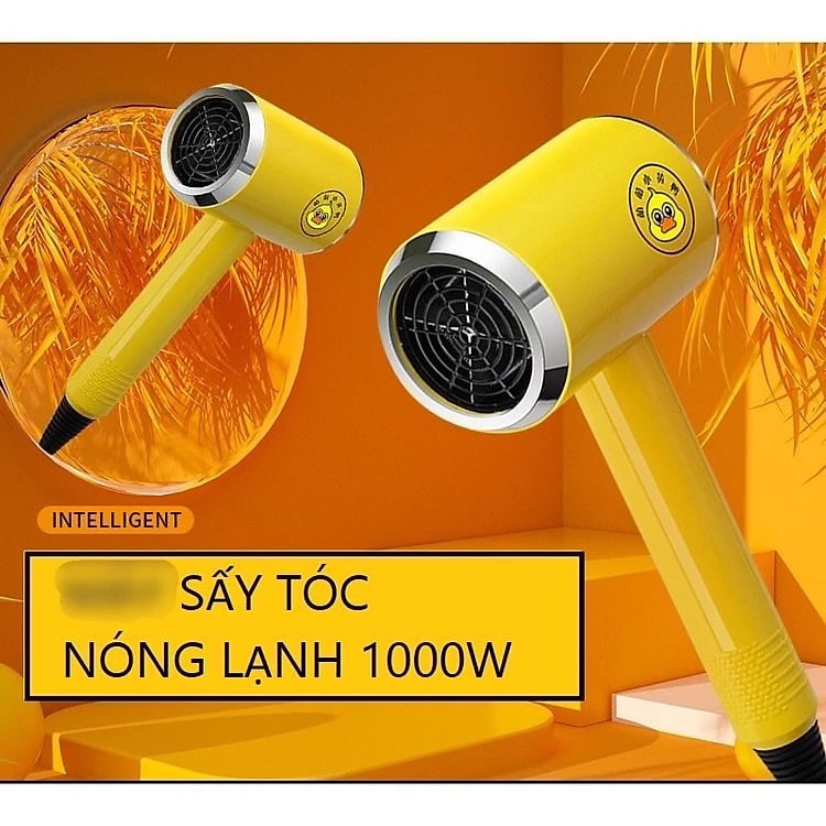 Sấy tóc con vịt vàng mini , phụ kiện làm đẹp tóc không thể thiếu của chị e phụ nữ