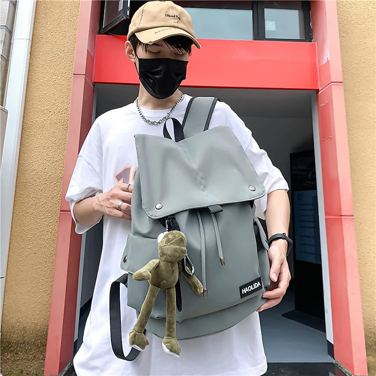 Balo ulzzang unisex Hàn Quốc, Balo đi học nam nữ nhiều ngăn tiện dụng vải mềm mại