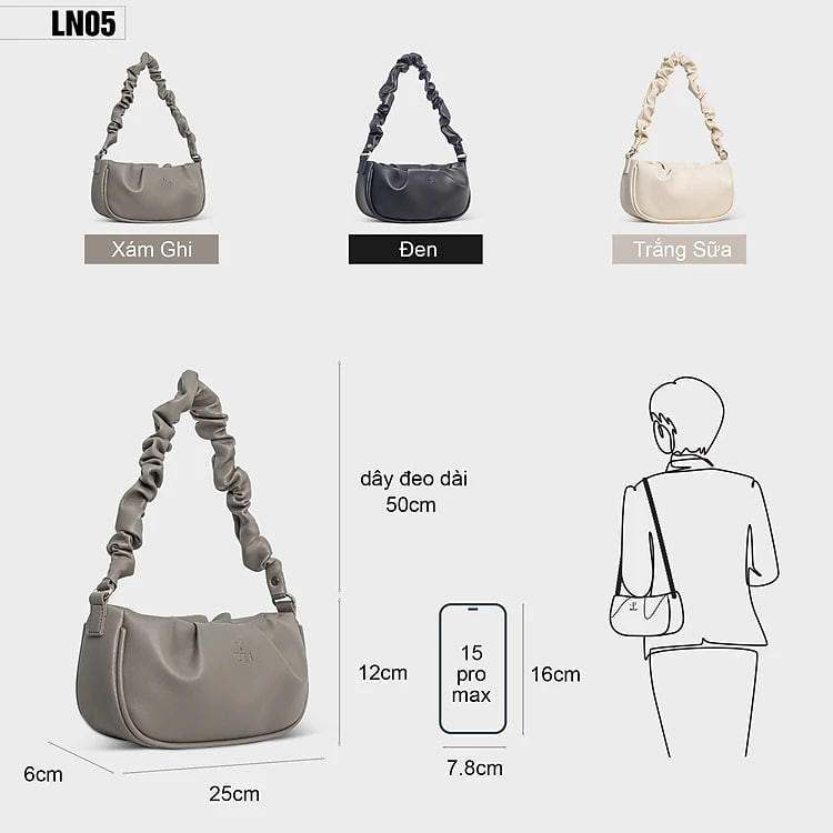 Túi xách nữ da đeo vai thời trang LN05