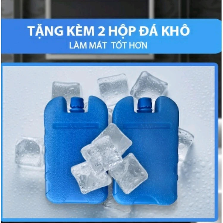 Quạt đá, quạt hơi nước, quạt điều hoà 45L có bánh xe tặng kèm 2 hộp đá khô, Hàng chính hãng