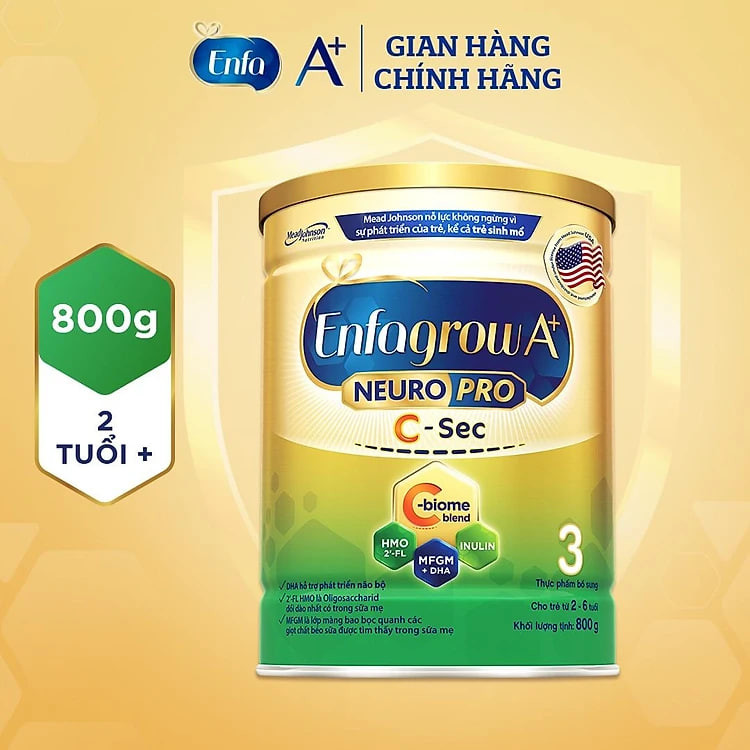 Thực phẩm bổ sung Enfagrow A+ NeuroPro 3 C-Sec 800g