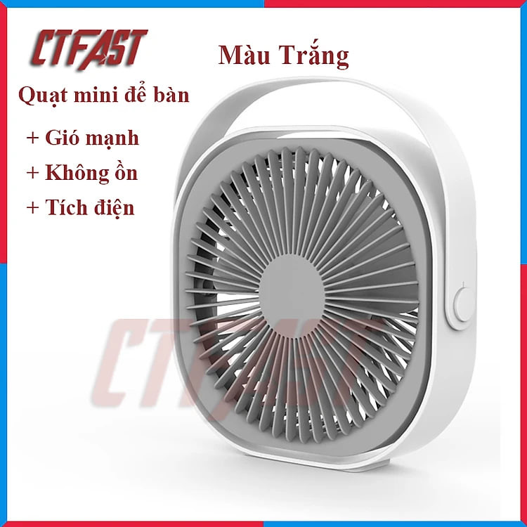 Quạt mini để bàn, quạt tích điện usb CTFAST M102