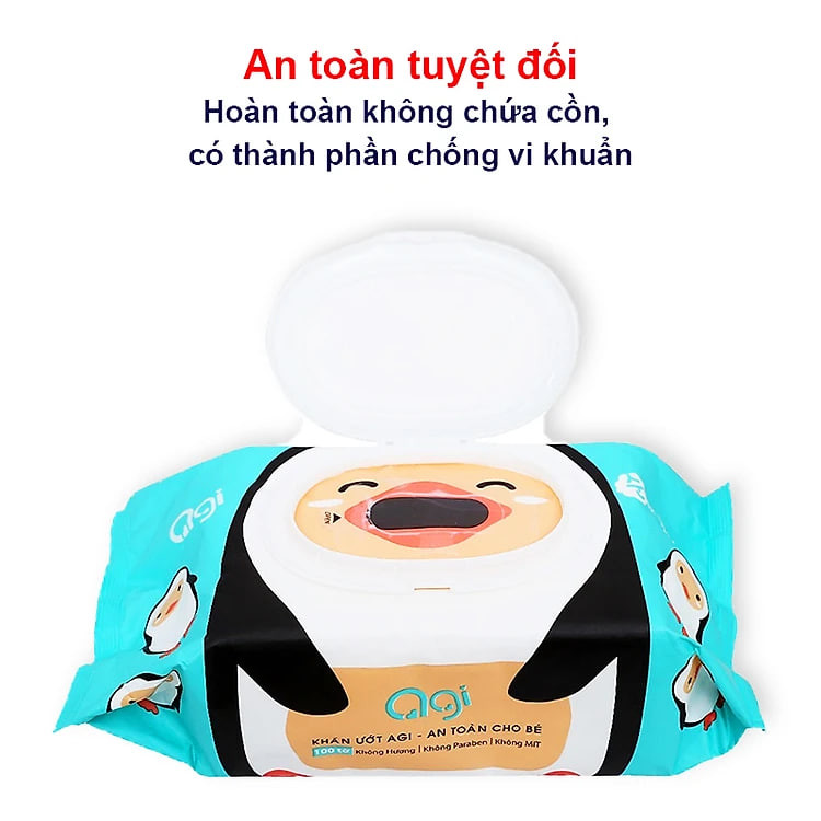 Khăn ướt Agi không mùi V438 (5 gói màu ngẫu nhiên)