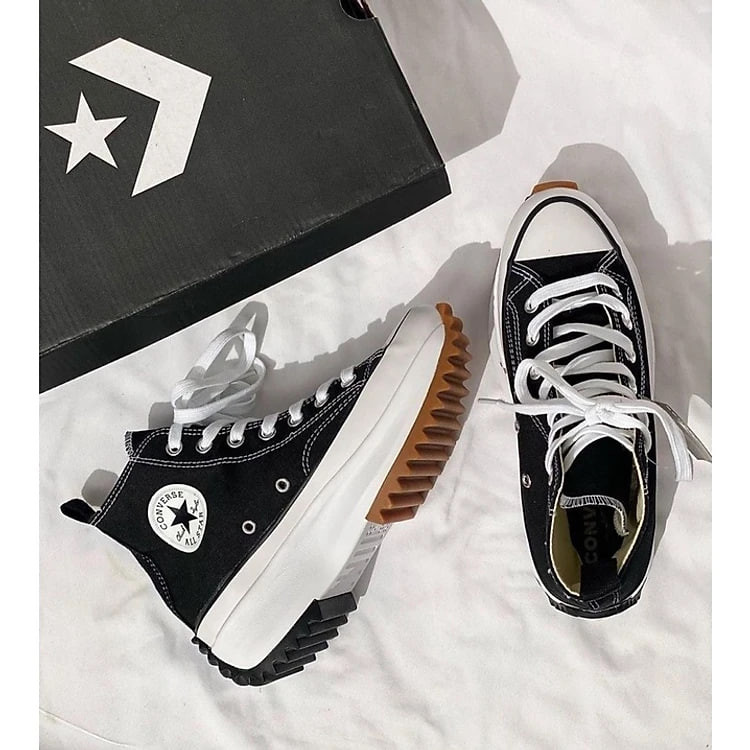 Run Star Hike Black High Top | Giày Converse Thể Thao Đế Cao 166800C