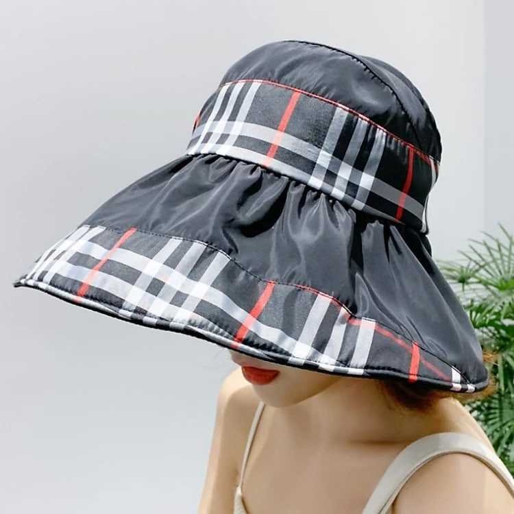Mũ Đi Biển Gấp Gọn Họa Tiết Ca Rô MU010 MayHomes Chất Liệu Bền Đẹp, Kiểu Dáng Thời Trang