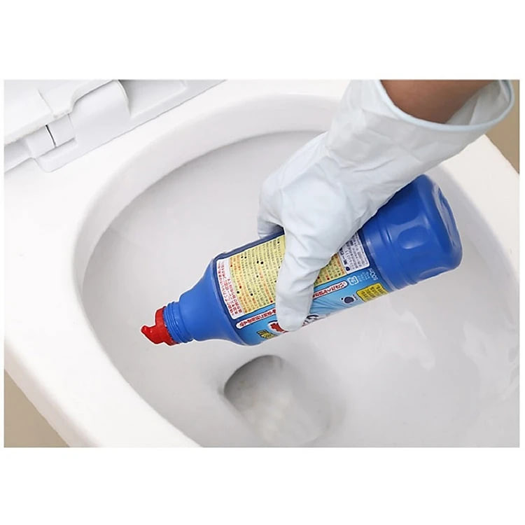Combo 02 chai nước tẩy Toilet siêu đậm đặc, kháng khuẩn 500ml + 01 Chổi cọ rửa toilet, nhà vệ sinh Kokubo - Hàng nội địa Nhật Bản (Màu trắng)