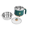 Nồi lẩu điện mini TEKKIN 1.8L 2 tầng đa năng tặng xửng hấp inox - hàng nhập khẩu