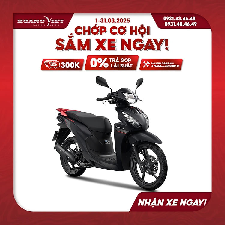 Xe Máy Honda Vision 2025 - Phiên Bản Thể Thao