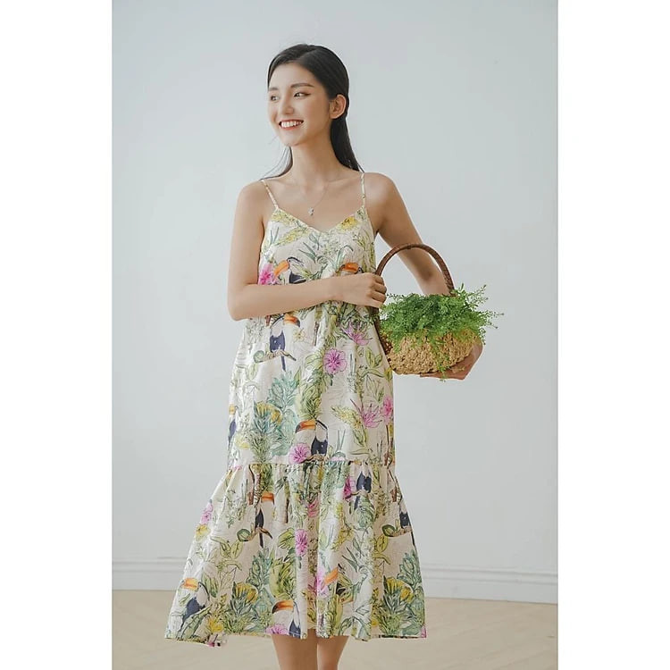 Đầm Suông Đuôi Cá 2 Dây De Leah