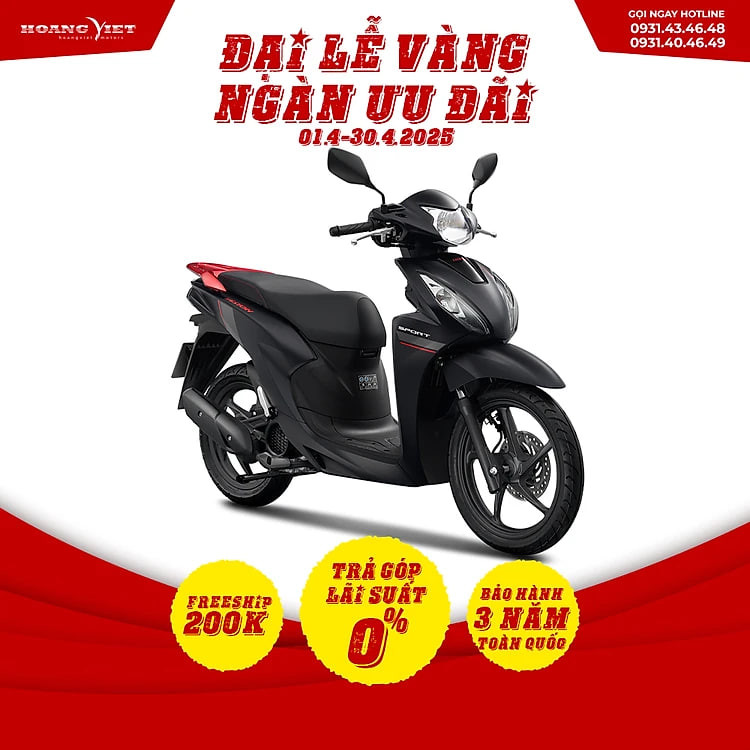 Xe Máy Honda Vision 2025 - Phiên Bản Thể Thao