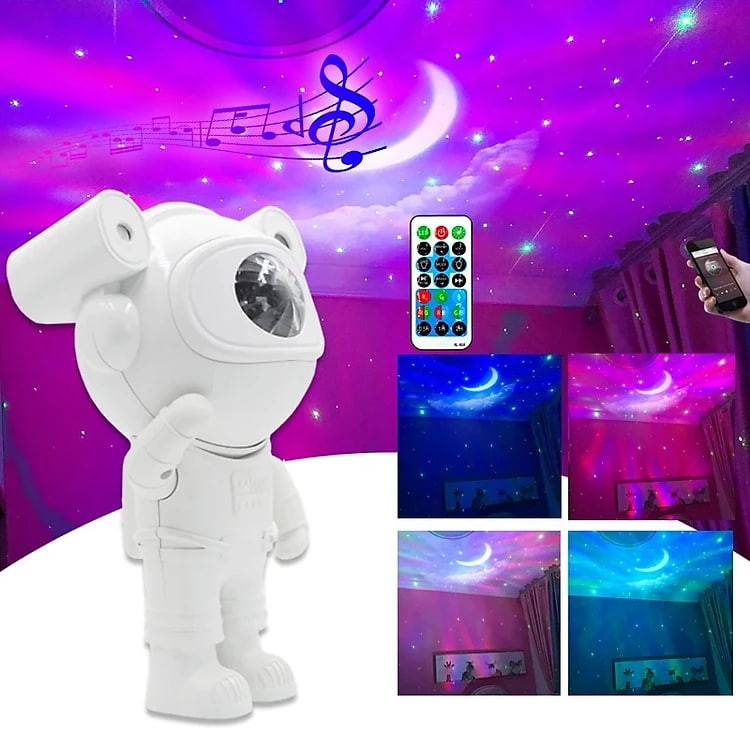 Đèn Phi Hành Gia, Đèn Thiên Hà Chiếu Sao Nhấp Nháy Theo Nhạc, Có Loa Bluetooth, Có Remote, Decor Phòng Ngủ Chill