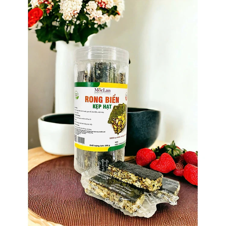 Rong biển kẹp hạt dinh dưỡng ăn kiêng giảm cân Mộc Lan Healthy Foods - 250g, 500g