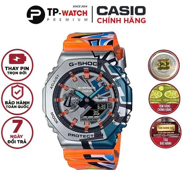 Đồng Hồ Nam Casio G-Shock GM-2100SS-1A Grafiti Chính Hãng - GM-2100SS-1ADR Carbon Core