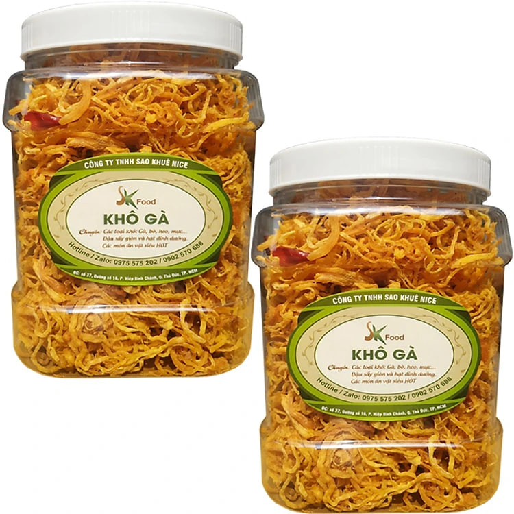1KG KHÔ GÀ BƠ TỎI ĐẶC BIỆT THƯƠNG HIỆU SK FOOD