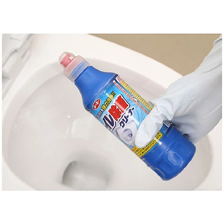 Combo 02 chai nước tẩy Toilet siêu đậm đặc, kháng khuẩn 500ml + 01 Chổi cọ rửa toilet, nhà vệ sinh Kokubo - Hàng nội địa Nhật Bản (Màu trắng)
