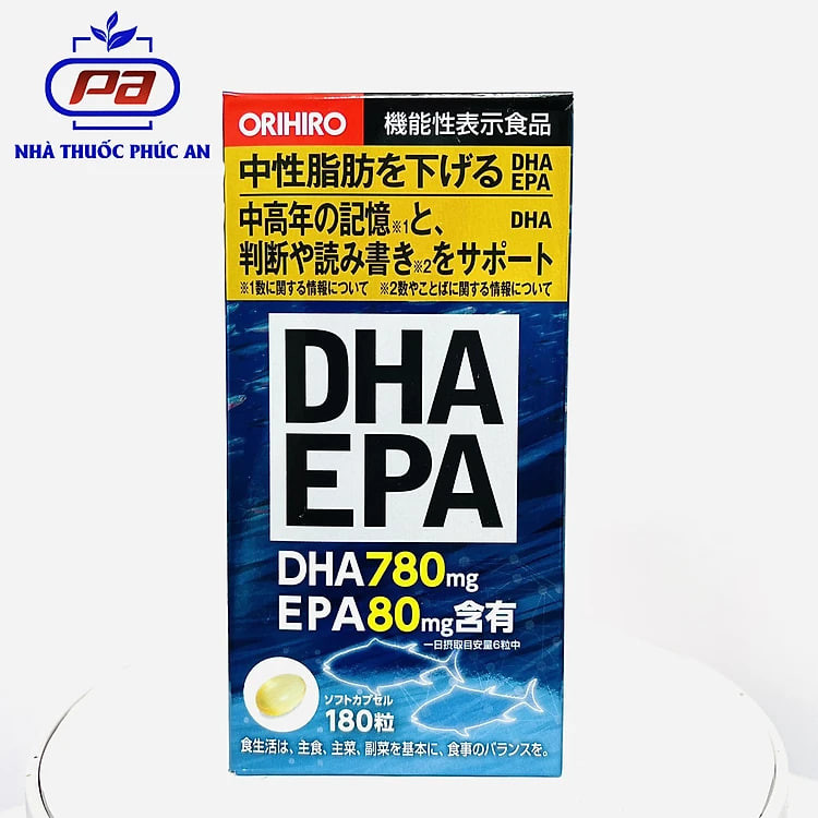 Viên uống bổ não, mắt, tim mạch Orihiro DHA EPA Nhật Bản 180 viên
