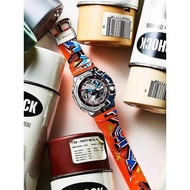 Đồng Hồ Nam Casio G-Shock GM-2100SS-1A Grafiti Chính Hãng - GM-2100SS-1ADR Carbon Core