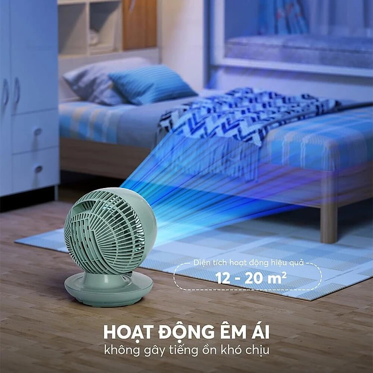 Quạt tuần hoàn không khí Elmich CFE-8787, quạt làm mát diện rộng và làm mới không khí, gọn nhẹ, dễ dàng mang theo mọi nơi - Hàng chính hãng