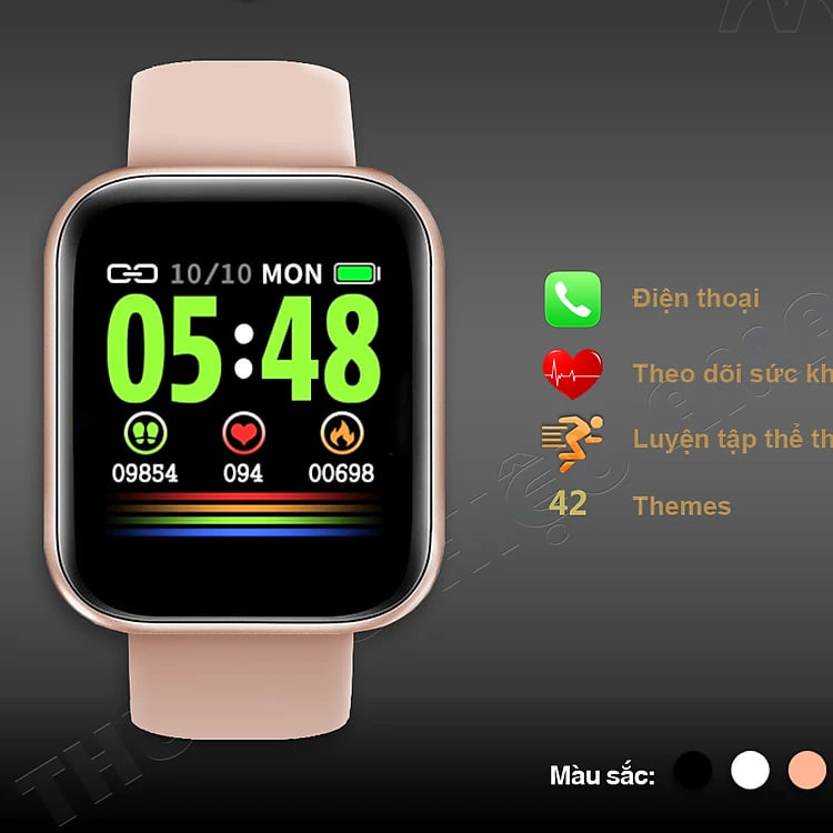 Đồng Hồ Thông Minh AMA Watch S2 | Nam Nữ | Chống nước | Kết nối Bluetooth gọi Điện thoại Theo dõi Sức khỏe Vận động Màn hình cong tràn viền Hàng nhập khẩu