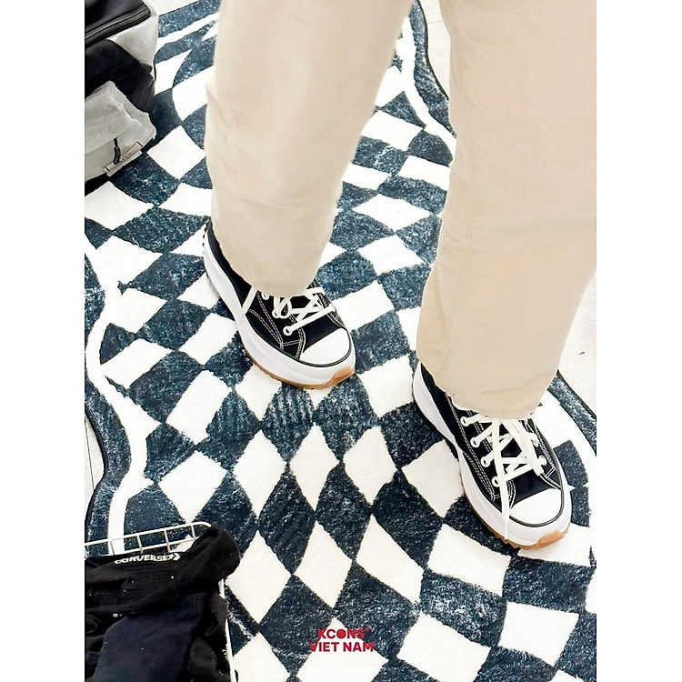 Run Star Hike Black High Top | Giày Converse Thể Thao Đế Cao 166800C