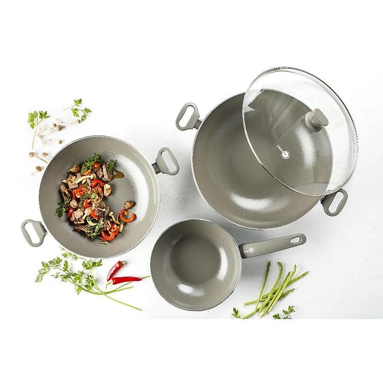 Chảo chống dính ceramic Greenpan CamQuartz 24cm lòng sâu, chống dính tinh thể kim cương không chứa PFAS - 034600