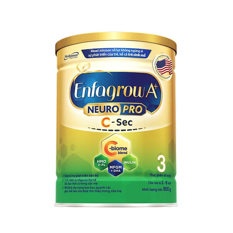 Thực phẩm bổ sung Enfagrow A+ NeuroPro 3 C-Sec 800g