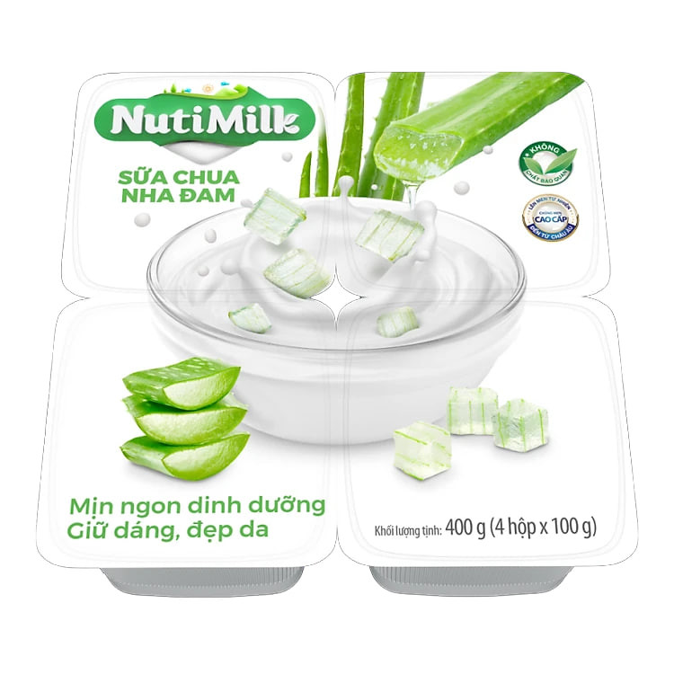 NutiMilk Thùng 48 Hộp Sữa chua Nha Đam TU.NSCNDTI Nutifood