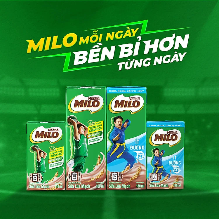 Thùng 48 Hộp Sữa Nestlé MILO Nước (180ml / Hộp) - không màng nhựa
