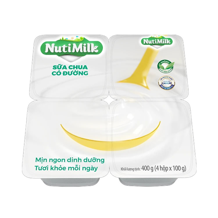 NutiMilk Thùng 48 Hộp Sữa chua Có Đường TU.NSCCDLA Nutifood