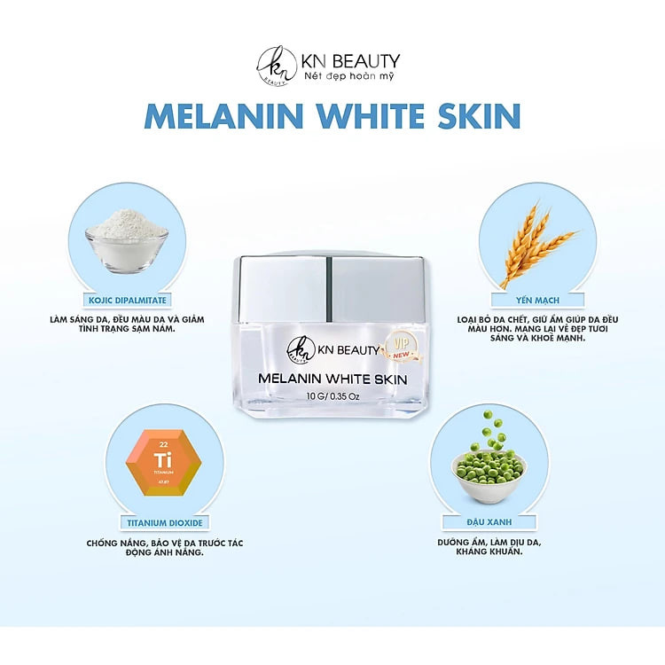 [Mẫu cũ] Bộ 2 sản phẩm Trắng Da Ngừa Nám KN Beauty: Kem dưỡng 10g + Serum 30ml