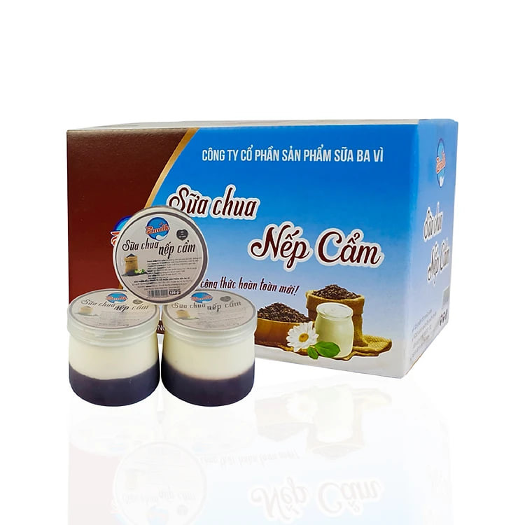 Sữa Chua Nếp Cẩm Ba Vì - Thùng 12 Hũ