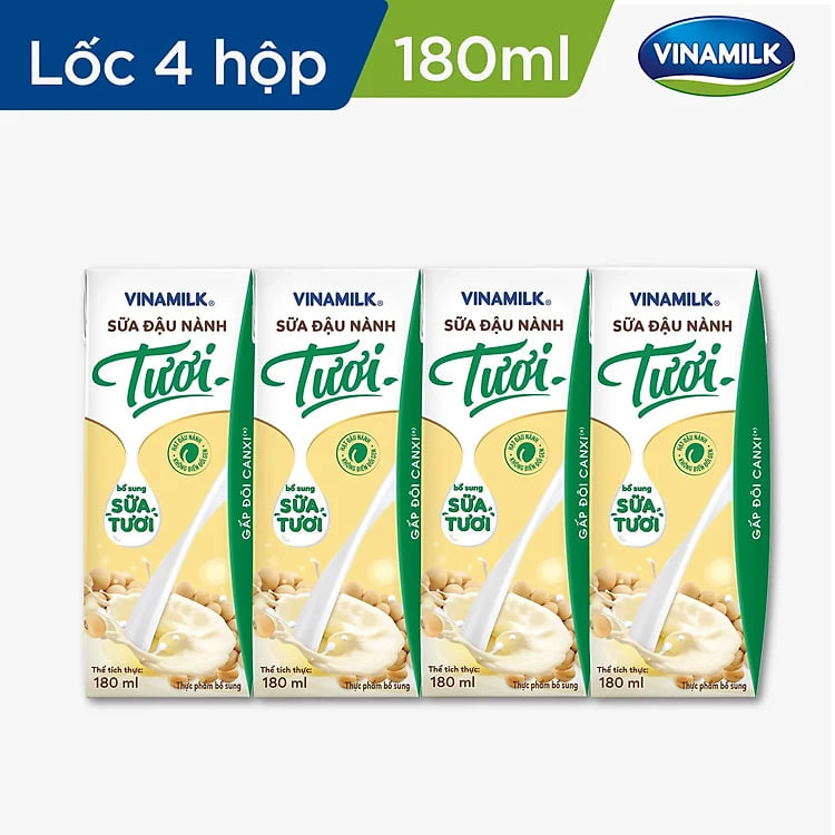 Thùng 48 Hộp Sữa đậu nành tươi Vinamilk 180ml