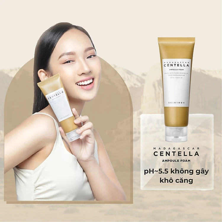 Bộ 3 Sản Phẩm Dưỡng Da Skin1004 Madagascar Centella bao gồm Sữa rửa mặt 125ml + Toner 210ml + Serum 100ml