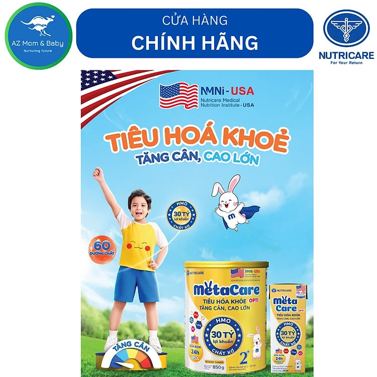 Thùng sữa nước pha sẵn Nutricare Metacare - phát triển toàn diện cho trẻ từ 1 tuổi (110ml x 48 hộp)
