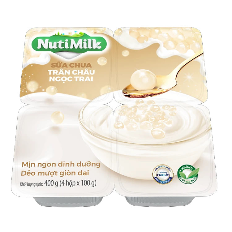 NutiMilk Thùng 48 Hộp Sữa chua Trân Châu Ngọc Trai TU.SCTNTI Nutifood