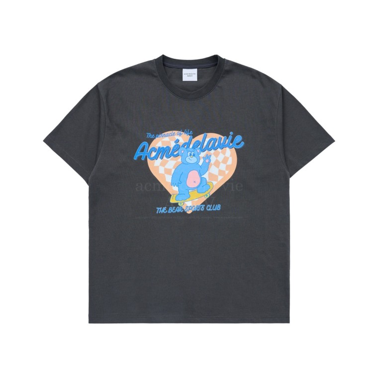 [acme de la vie] CHECKERBOARD HEART BEAR SHORT SLEEVE T-SHIRT 100％ Authentic ADLV