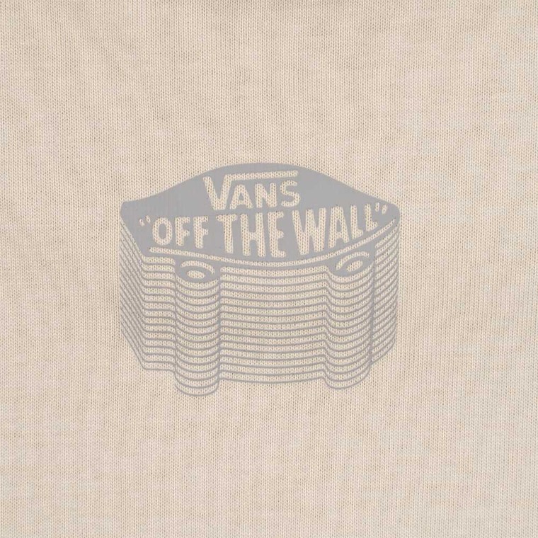 Vans Merch Pieces Logo Short Sleeve T-shirt Men BEIGE VN0009ZV2N11