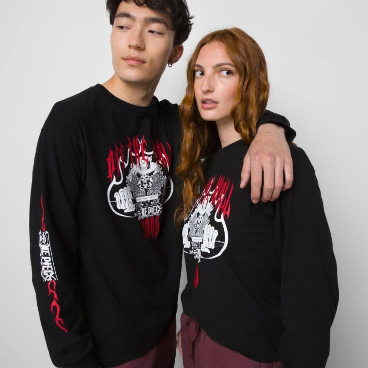 Vans x One Piece Long Sleeve T-shirt Men Black VN00005WBLK1
