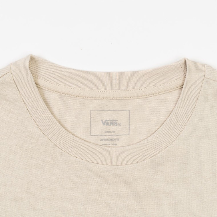 Vans Merch Pieces Logo Short Sleeve T-shirt Men BEIGE VN0009ZV2N11