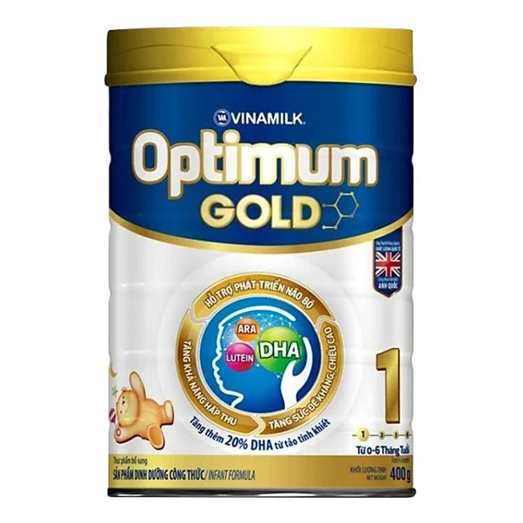 Sữa Bột Vinamilk Optimum Gold 1 Dành Cho Bé Từ 0-6 Tháng Tuổi - Hộp Thiếc 400g