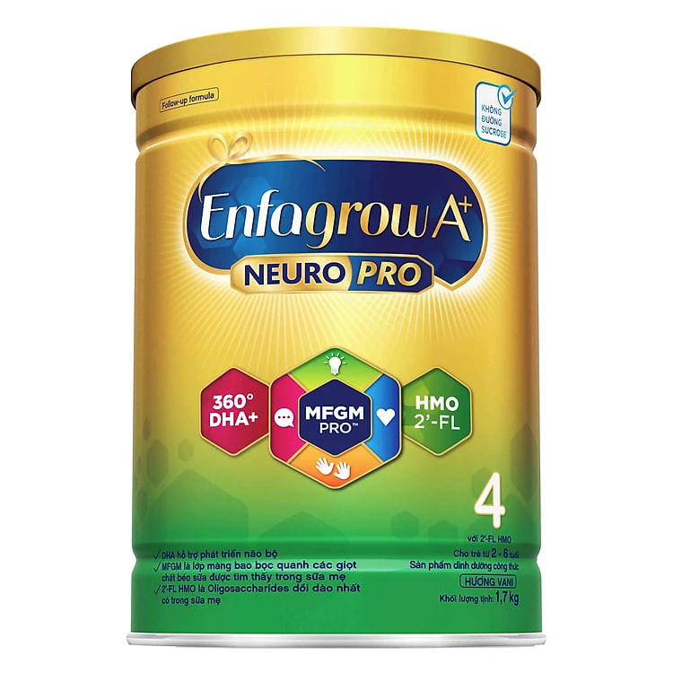 Sữa bột Enfagrow A+ NeuroPro 4 với 2’-FL HMO cho trẻ từ 2 – 6 tuổi – 1.7kg