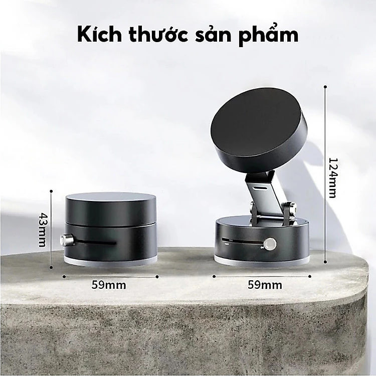 Giá Đỡ Điện Thoại Hút Từ Tính Chân Không Gấp Gọn 360, Mang Đi Tập GYM, Nấu Cơm, Dã Ngoại... Hàng Nhập Khẩu