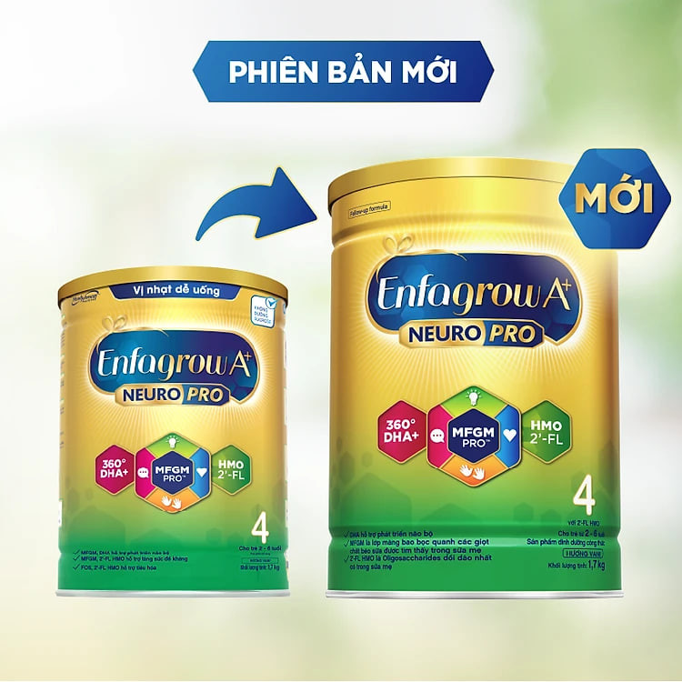 Sữa bột Enfagrow A+ NeuroPro 4 với 2’-FL HMO cho trẻ từ 2 – 6 tuổi – 1.7kg