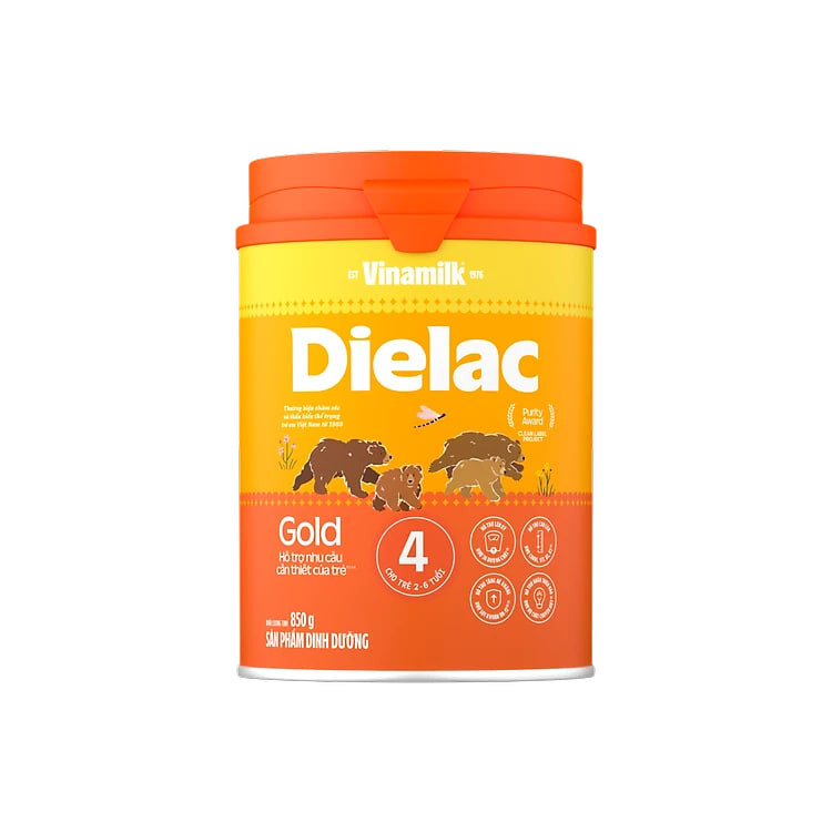 Sữa bột Dielac Alpha Gold IQ Step 4 - Hộp thiếc 900g (dành cho trẻ 2-6 tuổi)