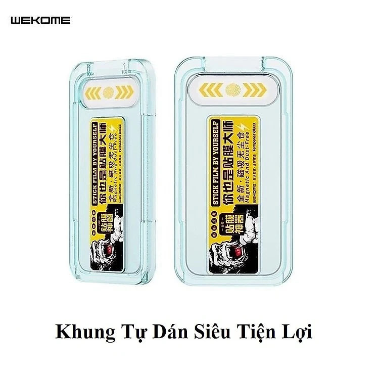 Kính Cường Lực KingKong Có Khung Tự Dán, Ngăn Bụi Loa Dành Cho iPhone - Full Hộp, Dán Full Màn - Hàng Chính Hãng