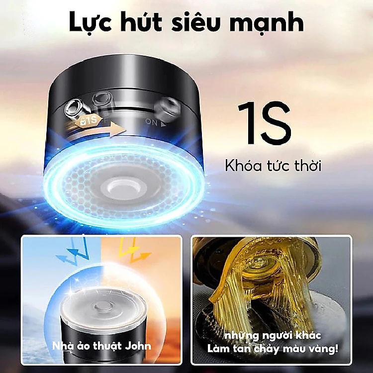 Giá Đỡ Điện Thoại Hút Từ Tính Chân Không Gấp Gọn 360, Mang Đi Tập GYM, Nấu Cơm, Dã Ngoại... Hàng Nhập Khẩu