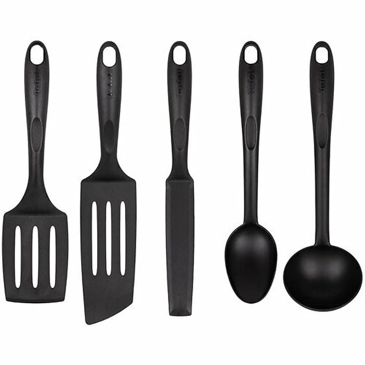 Bộ 5 dụng cụ nấu ăn Tefal K001A Bienvenue màu đen (Made In Portugal) Hàng chính hãng